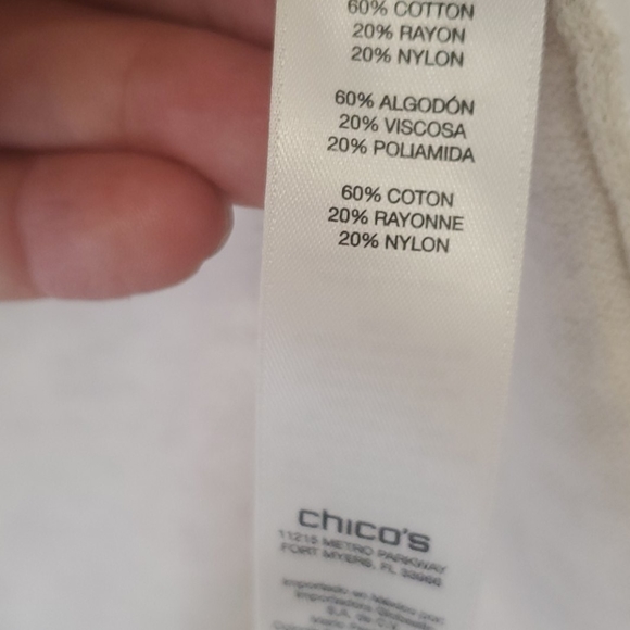 Chico's Cotton Blend Floral Cardigan - Picture 4 of 7